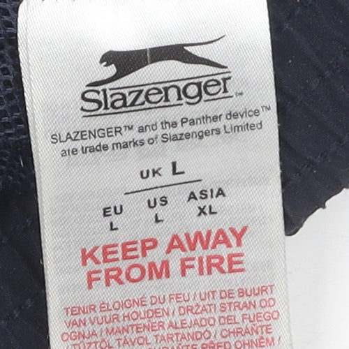 Slazenger Men's Blue Bomber Jacket L Collared