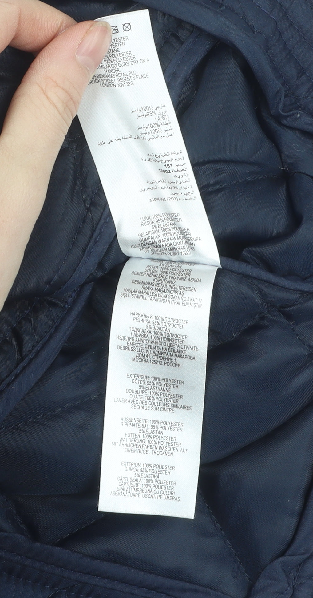 Jasper Conran Girls Blue Quilted Jacket Size 12-13 Years