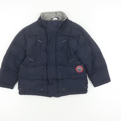 NAF NAF Unisex Blue Puffer Jacket 2-3 Years Hooded Winter