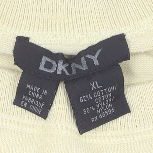 DKNY Beige Women's XL Pullover Sweatshirt Knit
