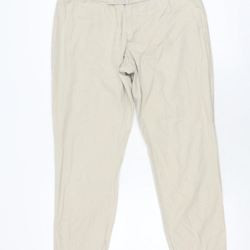 GAP Men's Beige Slim Cropped Trousers Size 14