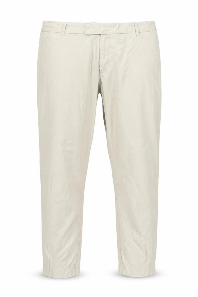 Front view of Gap women’s beige slim cropped trousers, size UK 14