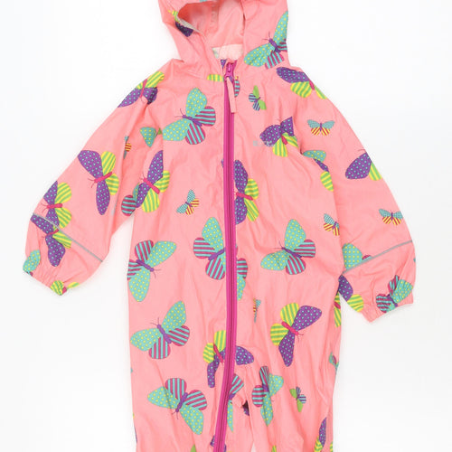Mountain Warehouse Girls Pink Waterproof Rain Coat 6-12 Months