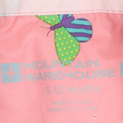 Mountain Warehouse Girls Pink Waterproof Rain Coat 6-12 Months