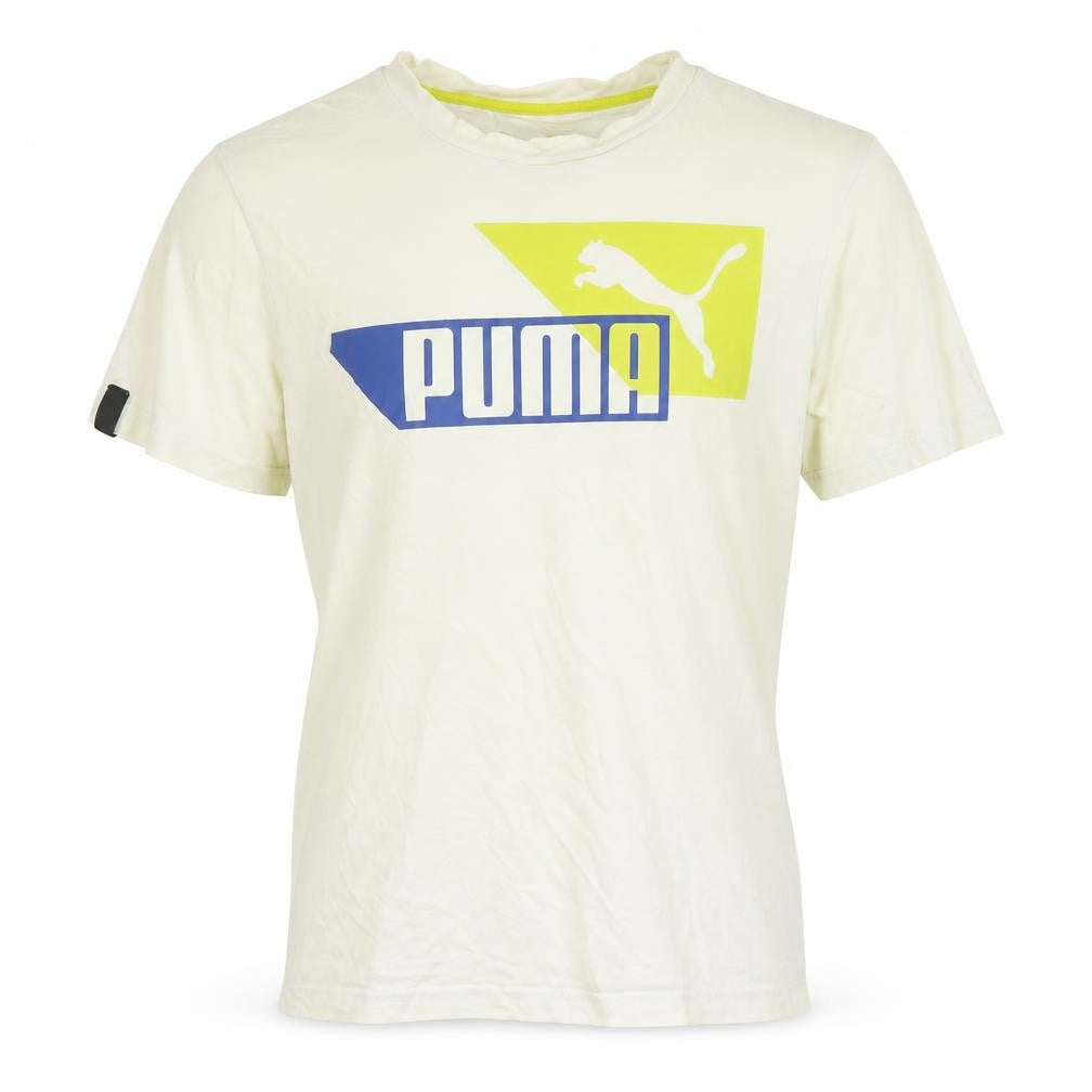 Puma Men's White Cotton Sports T-Shirt S