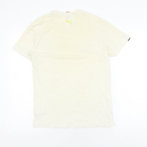 Puma Men's White Cotton Sports T-Shirt S