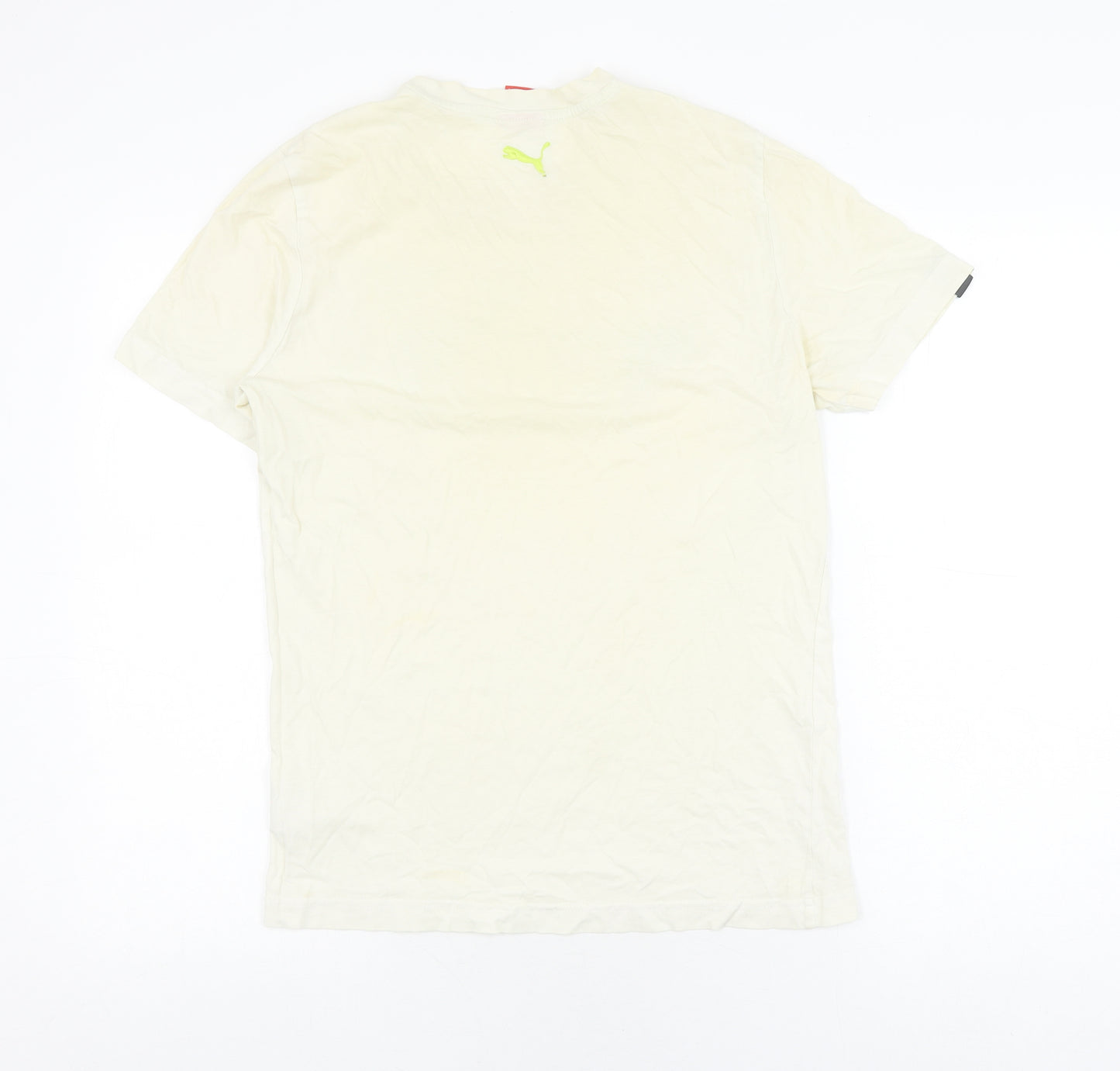 Puma Men's White Cotton Sports T-Shirt S