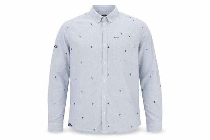 Superdry Men's Grey Classic Oxford Button-Up Shirt M