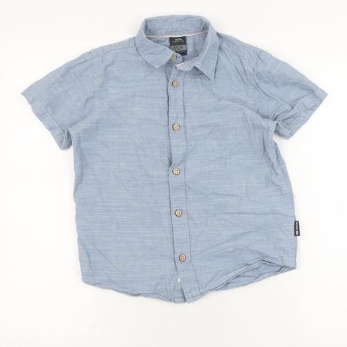 Trespass Boys Blue Cotton Button-Up Shirt Size 11/12