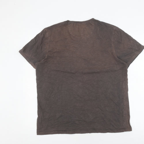 Farah Men's Black Cotton T-Shirt, Size L, Classic Fit