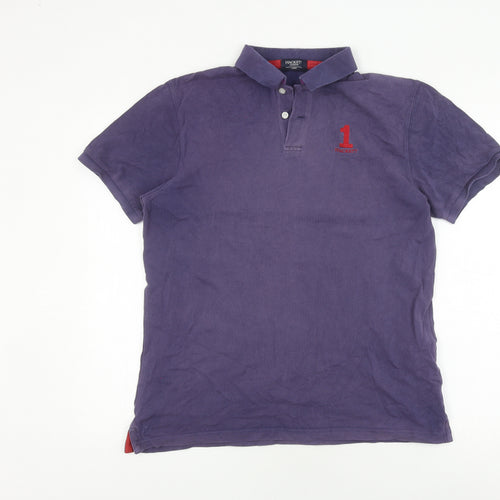 Hackett Men's Blue Polo Large Short Sleeve