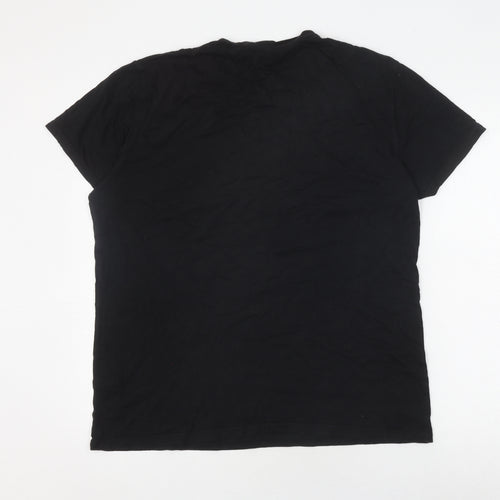 Diesel Men's Black 2XL Cotton Crew Neck T-Shirt