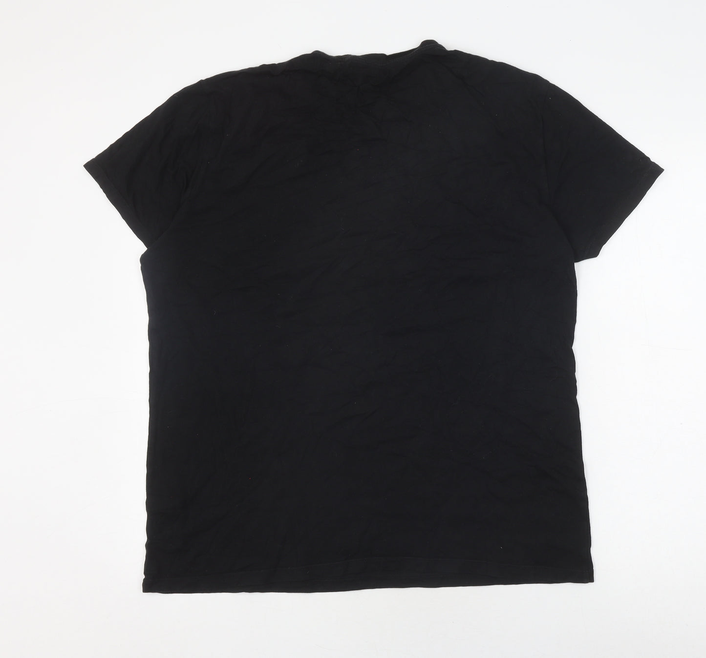 Diesel Men's Black 2XL Cotton Crew Neck T-Shirt