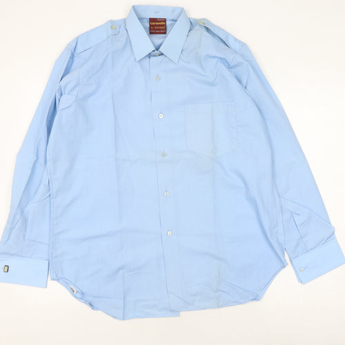 Caravelle Tootal Men's Blue Button-Up Shirt 16