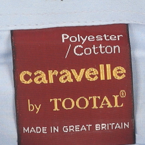 Caravelle Tootal Men's Blue Button-Up Shirt 16
