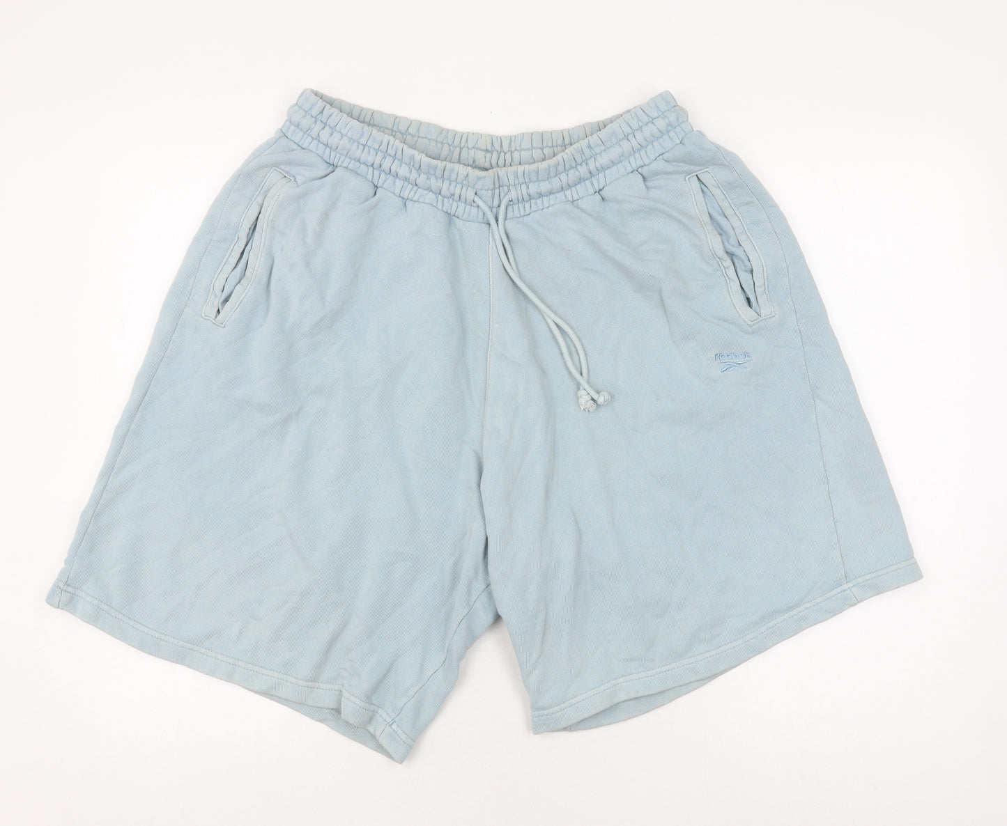 Reebok Men's Blue Athletic Shorts, Size M, Elastic Waist