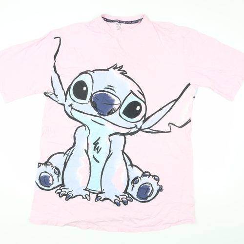 Disney Women’s Pink Stitch T-Shirt Size L, Casual Wear