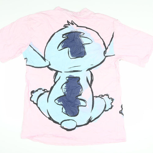 Disney Women’s Pink Stitch T-Shirt Size L, Casual Wear