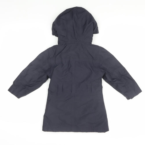 Peter Storm Girls Blue Parka Coat 3-4 Years