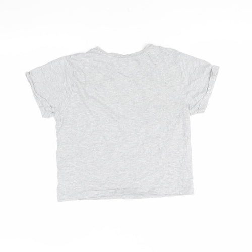 Friends Girls Grey Graphic T-Shirt S Regular Fit Casual