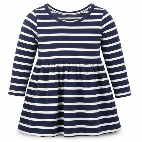 Gap Unisex Baby Blue Striped Fit & Flare Dress, Size 18-24 Months