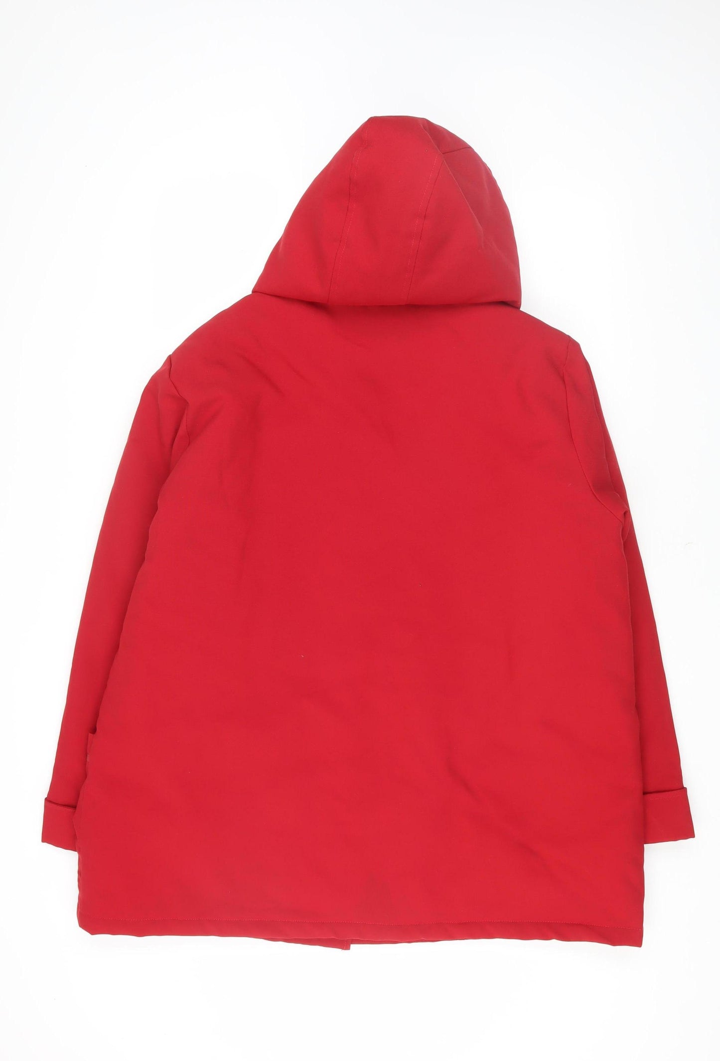 Damart Women's Red Rain Coat Size 22 Hooded