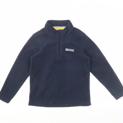 Regatta Boys Blue 1/4 Zip Fleece Sweatshirt, Size 7-8