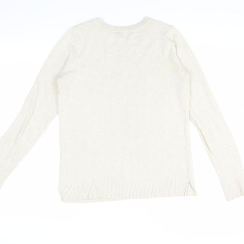 Gap Women's Ivory Crew Neck Pullover Jumper S