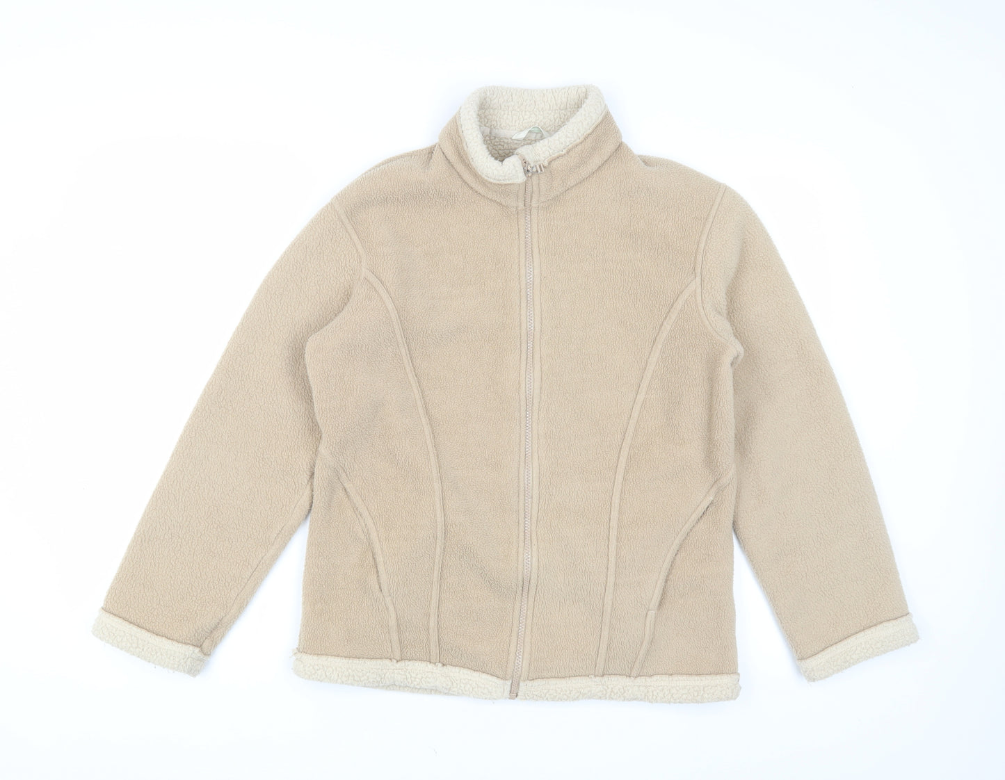 Marks and Spencer Women's Beige Fleece Jacket Size 12