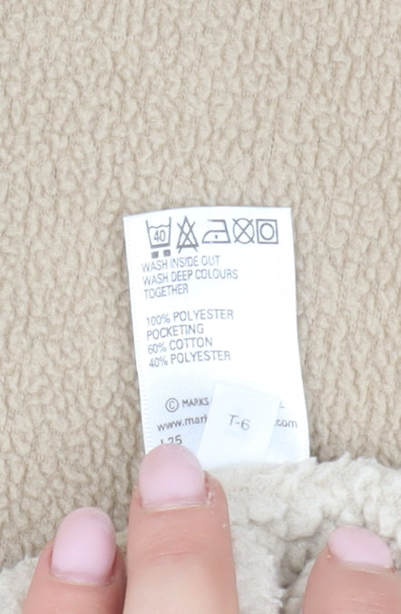 Marks and Spencer Women's Beige Fleece Jacket Size 12