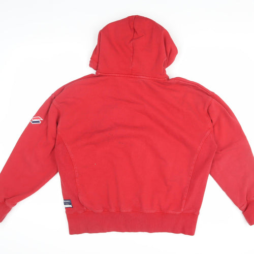 Superdry Women's Red Full Zip Hoodie Size 16