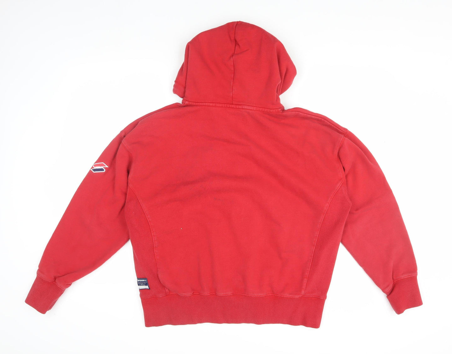 Superdry Women's Red Full Zip Hoodie Size 16