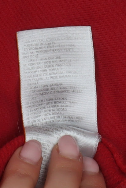 Superdry Women's Red Full Zip Hoodie Size 16