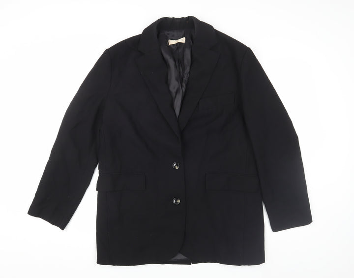 Mango Women's Black Blazer, Size L, Classic Style