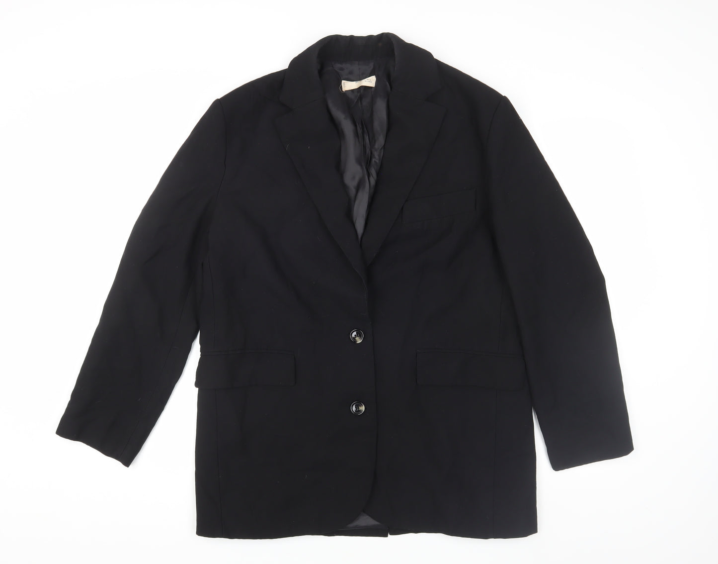 Mango Women's Black Blazer, Size L, Classic Style