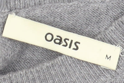 Oasis Women's Grey Polka Dot Pullover Jumper, M