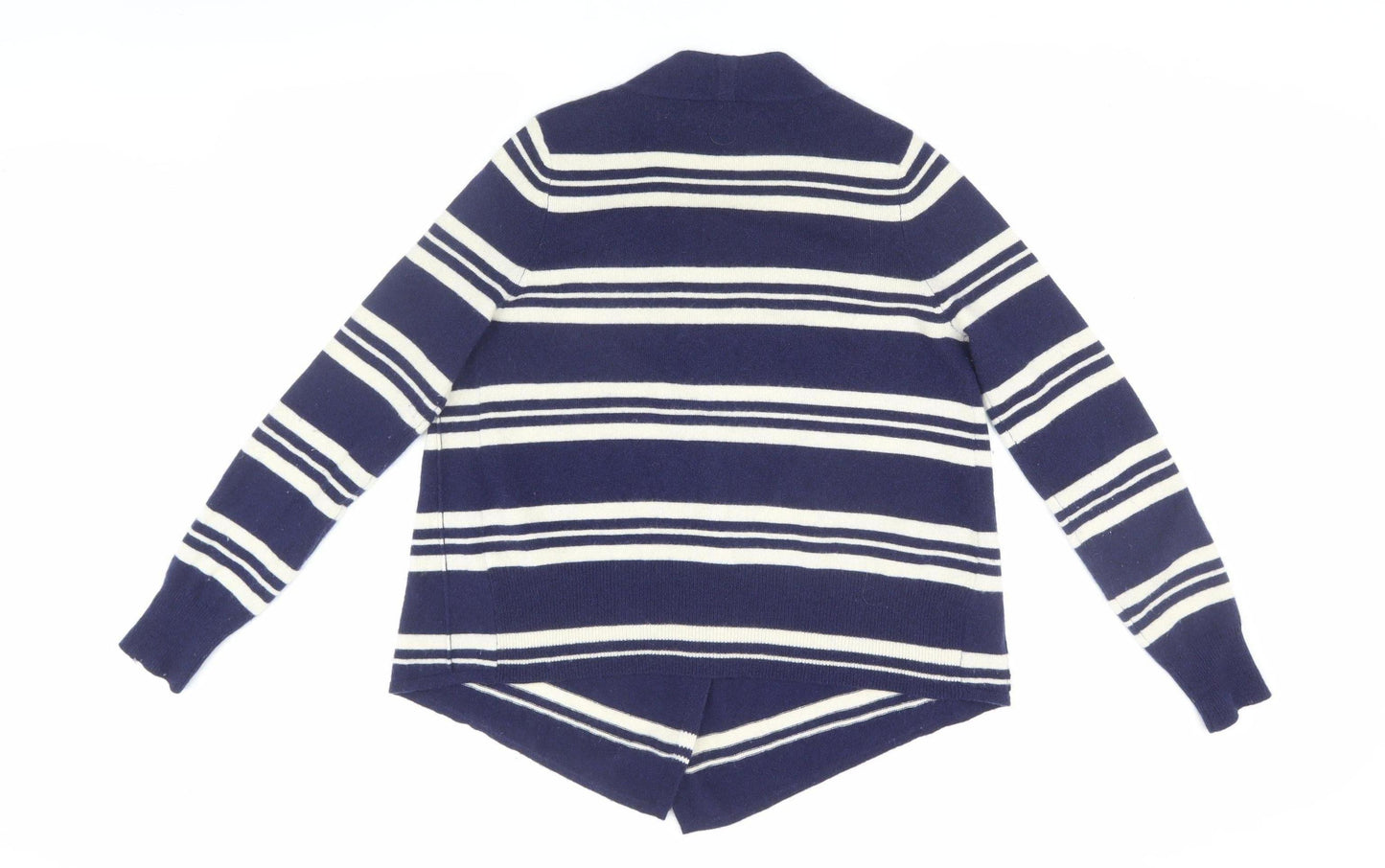 Marks and Spencer Women's Blue Striped Cashmere Cardigan