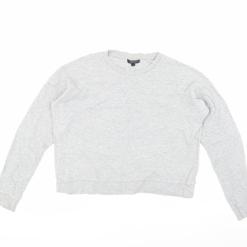 Topshop Women's Grey Pullover Sweatshirt Size 10