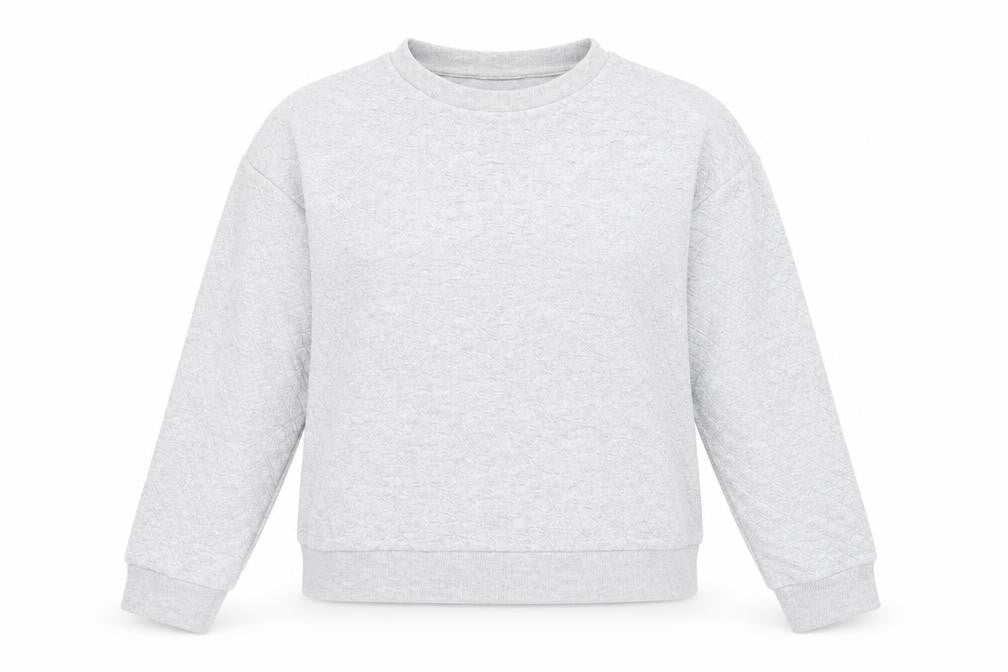 Front view of Topshop Women's Grey Pullover Sweatshirt, size 10