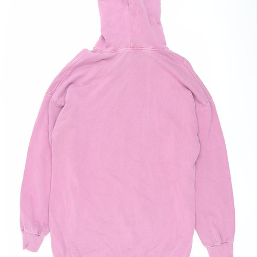 Topshop Women's Pink Hooded Jumper Dress, XS-S