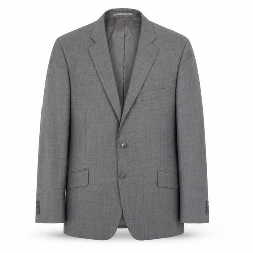 New & Lingwood Men's Grey Wool Blazer, 44R, Formal