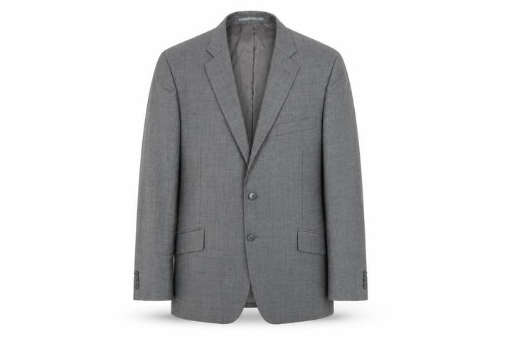 New & Lingwood Men's Grey Wool Blazer, 44R, Formal