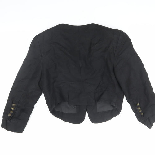 Marks and Spencer Black Linen Blazer, Size 10, Women's