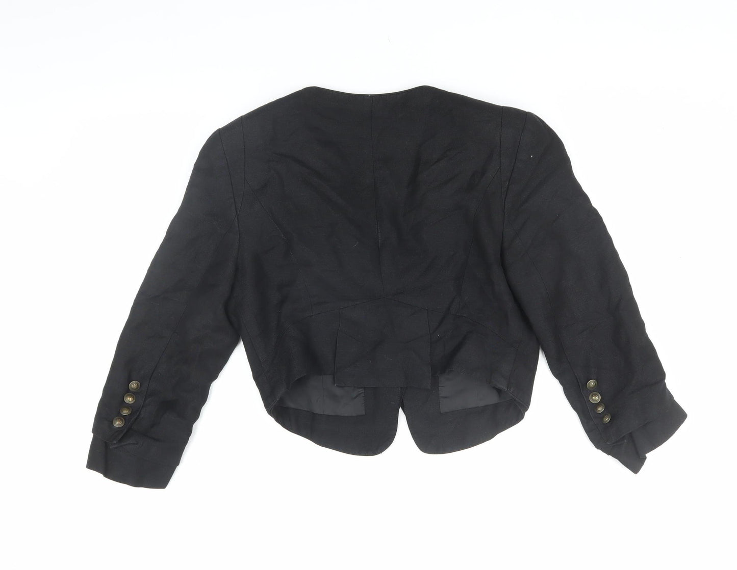 Marks and Spencer Black Linen Blazer, Size 10, Women's