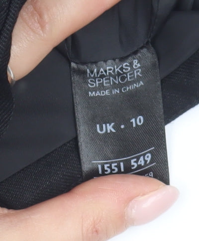 Marks and Spencer Black Linen Blazer, Size 10, Women's