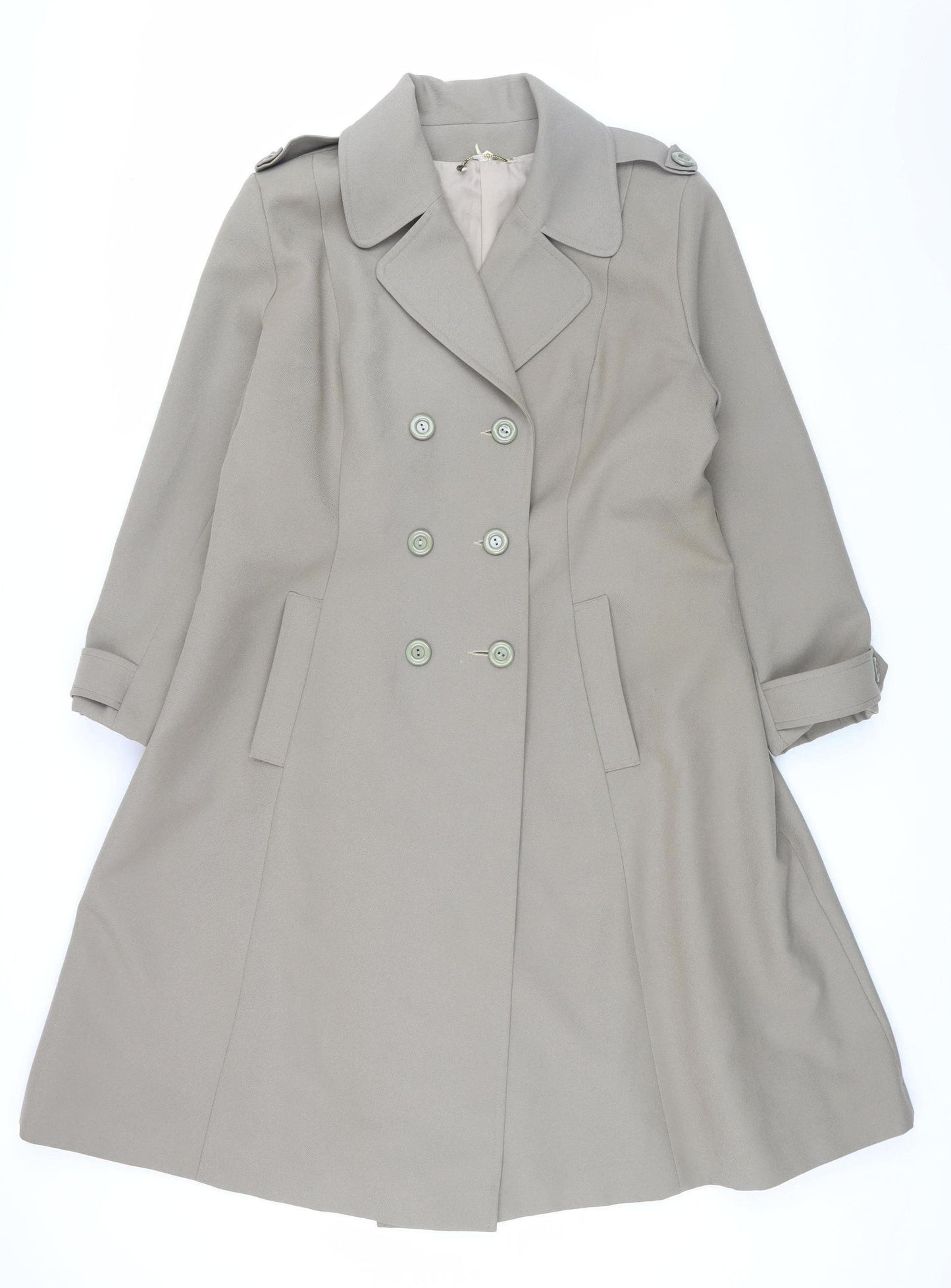 Scotchgard Vintage Women's Beige Polyester Trench Coat Size 20