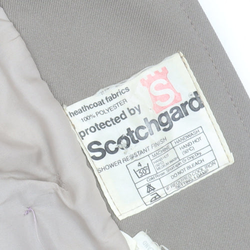 Scotchgard Vintage Women's Beige Polyester Trench Coat Size 20
