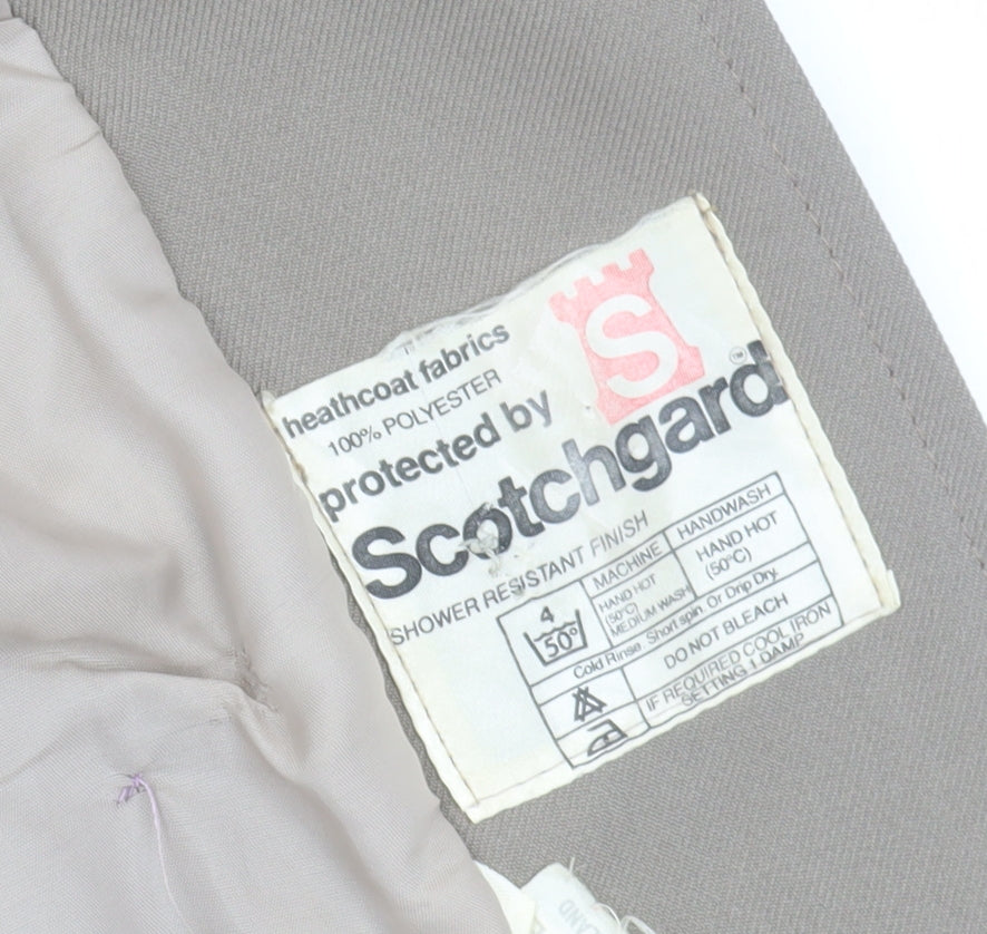 Scotchgard Vintage Women's Beige Polyester Trench Coat Size 20