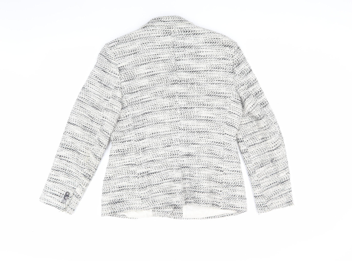 Marks and Spencer Women's Grey Tweed Blazer Size 14