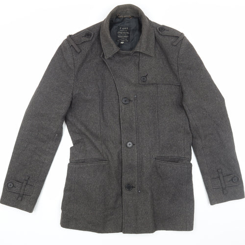 River Island Grey Military Jacket Coat for Men, Size M